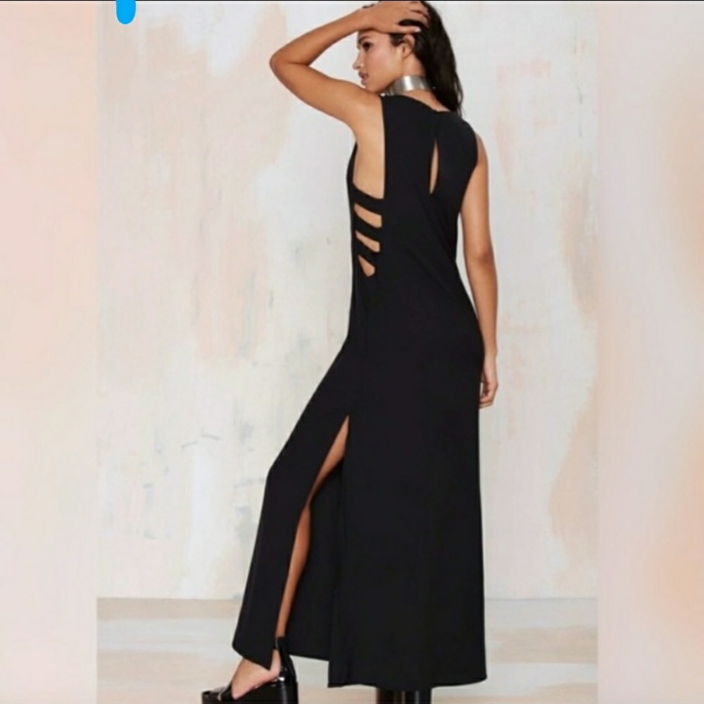 Nasty Gal Black Maxi Dress